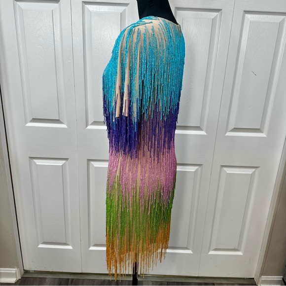 Nasty Gal Rainbow Tassel Fringe Shift Dress - Picture 7 of 11